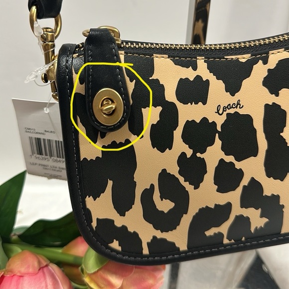 Coach Leopard print handbag swinger 20 and credit card wallet set - Picture 10 of 15